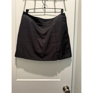 Adidas Womens Skort Black 3 Stripes Climacool Golf Tennis Skirt Pockets Size 10
